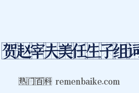 贺赵宰夫美任生子组词是什么意思的图片
